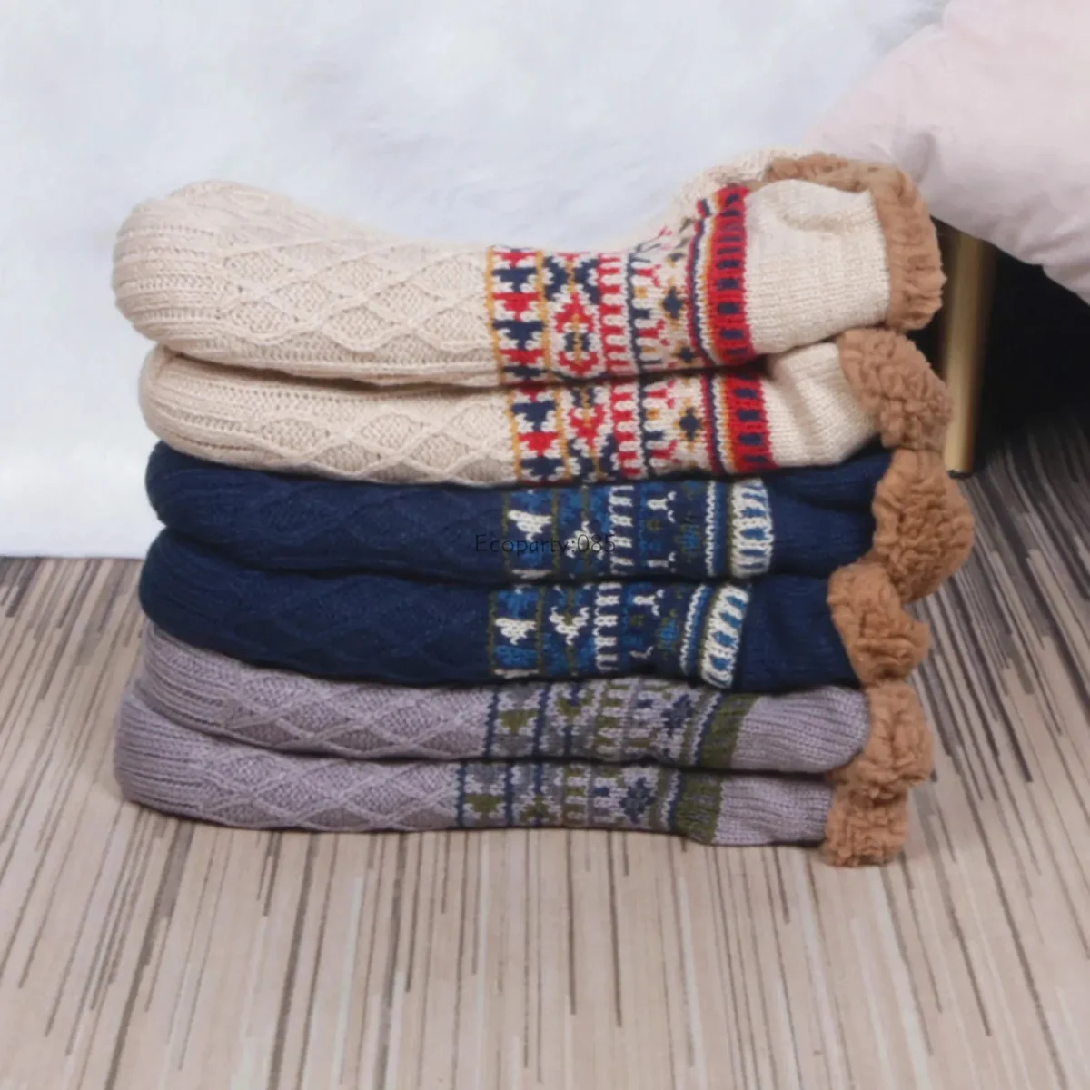 Super Warm Winter Non-slip Floor Socks Women Men Snow Socks Sleep Carpet Socks Slippers Socks Women Velvet Boot Unsiex Home Wear - Image 5