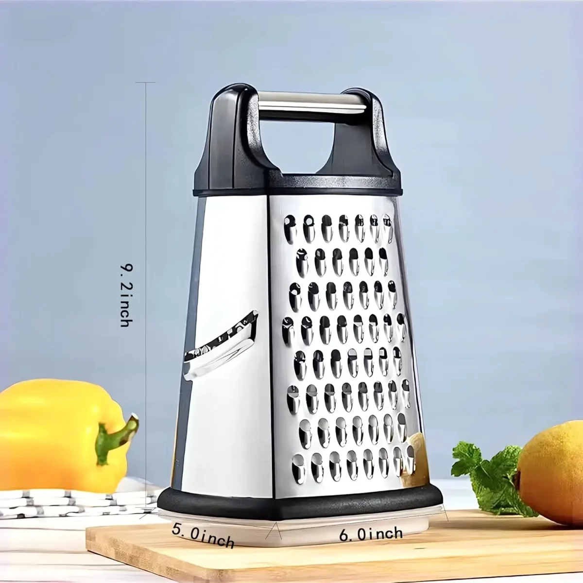 Four-Side Box Grater Cheese Grater with Container Stainless Steel Multipurpose Slicer for Vegetable Cutter Kitchen Accessorie - Image 6