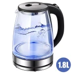 220V 1.8L Electric Kettle Glass Tea Kettle Water Boiler Home Kitchen water heater,Dry Boiling Protection
