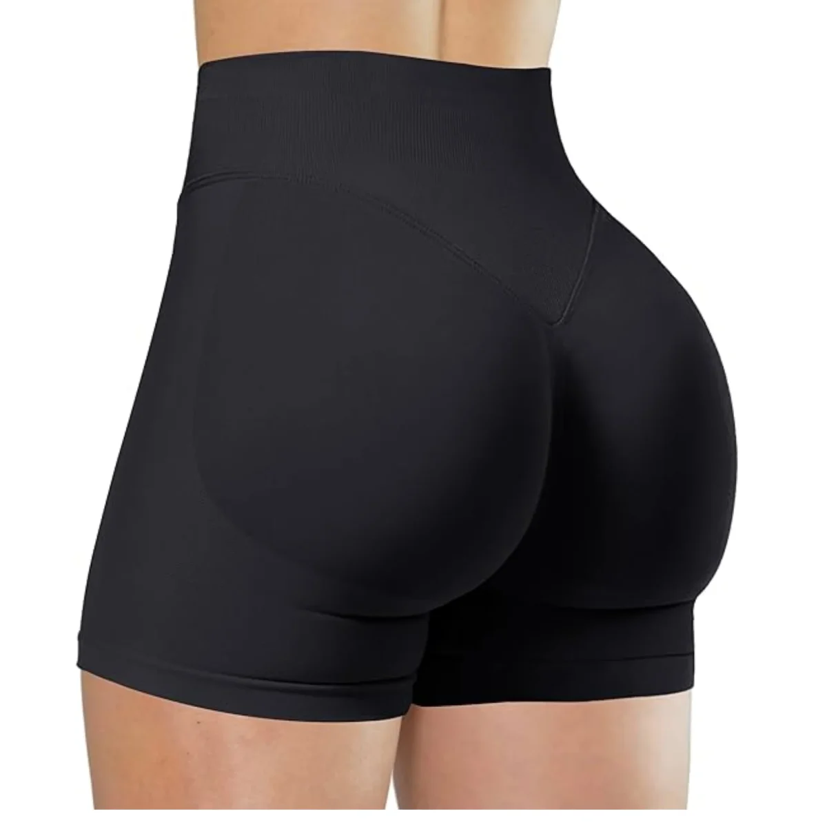 Summer High Waisted Yoga Shorts Fashionable and Sexy Running Fitness Pants Solid Color Yoga Leggings - Image 25