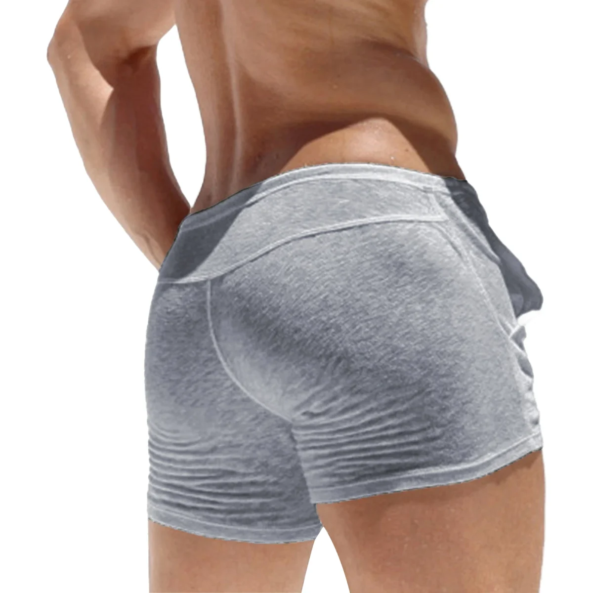 2026 Men's Summer Drawstring Shorts with Pockets Fashion Male Casual Shorts Solid Color Ultra-thin Breathable Shorts - Image 3