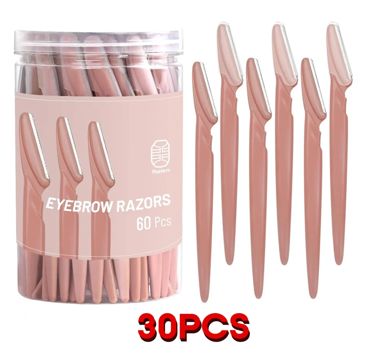 Eyebrow Trimmer 12/30/40/66PCS Brown Eyebrow Razor Safe Face Body Hair Removal Shaver Blades Woman Eyebrow Shaping Knife Razors - Image 8
