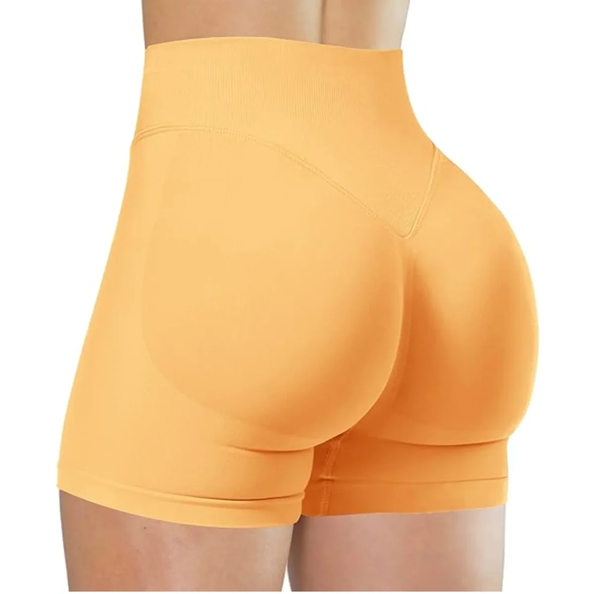 Summer High Waisted Yoga Shorts Fashionable and Sexy Running Fitness Pants Solid Color Yoga Leggings - Image 23