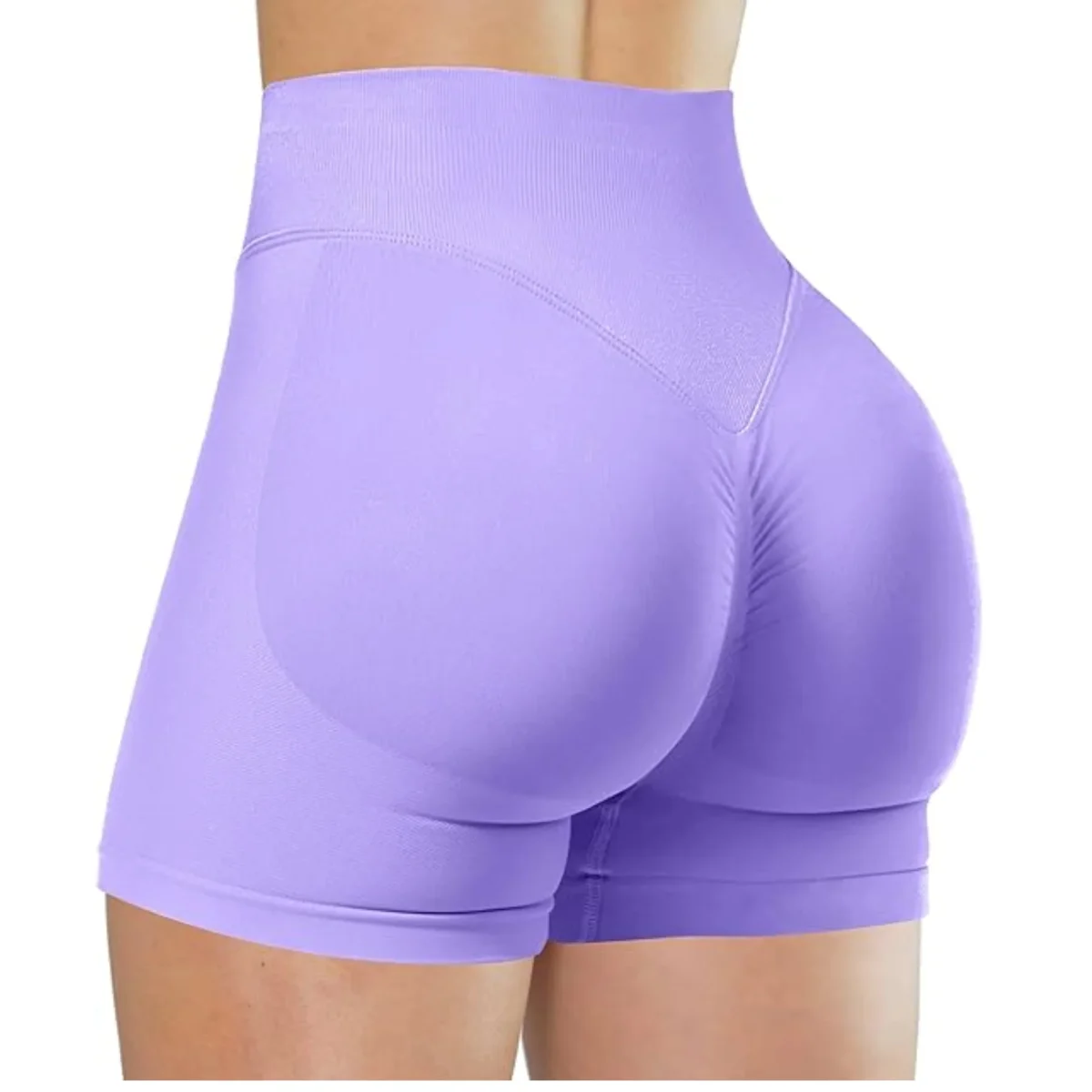 Summer High Waisted Yoga Shorts Fashionable and Sexy Running Fitness Pants Solid Color Yoga Leggings - Image 8