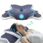 Memory Foam Pillow Cervical Pillow Neck Pain Relief Contour Ergonomic Orthopedic Neck Support for Side Back Stomach Sleeper Gift