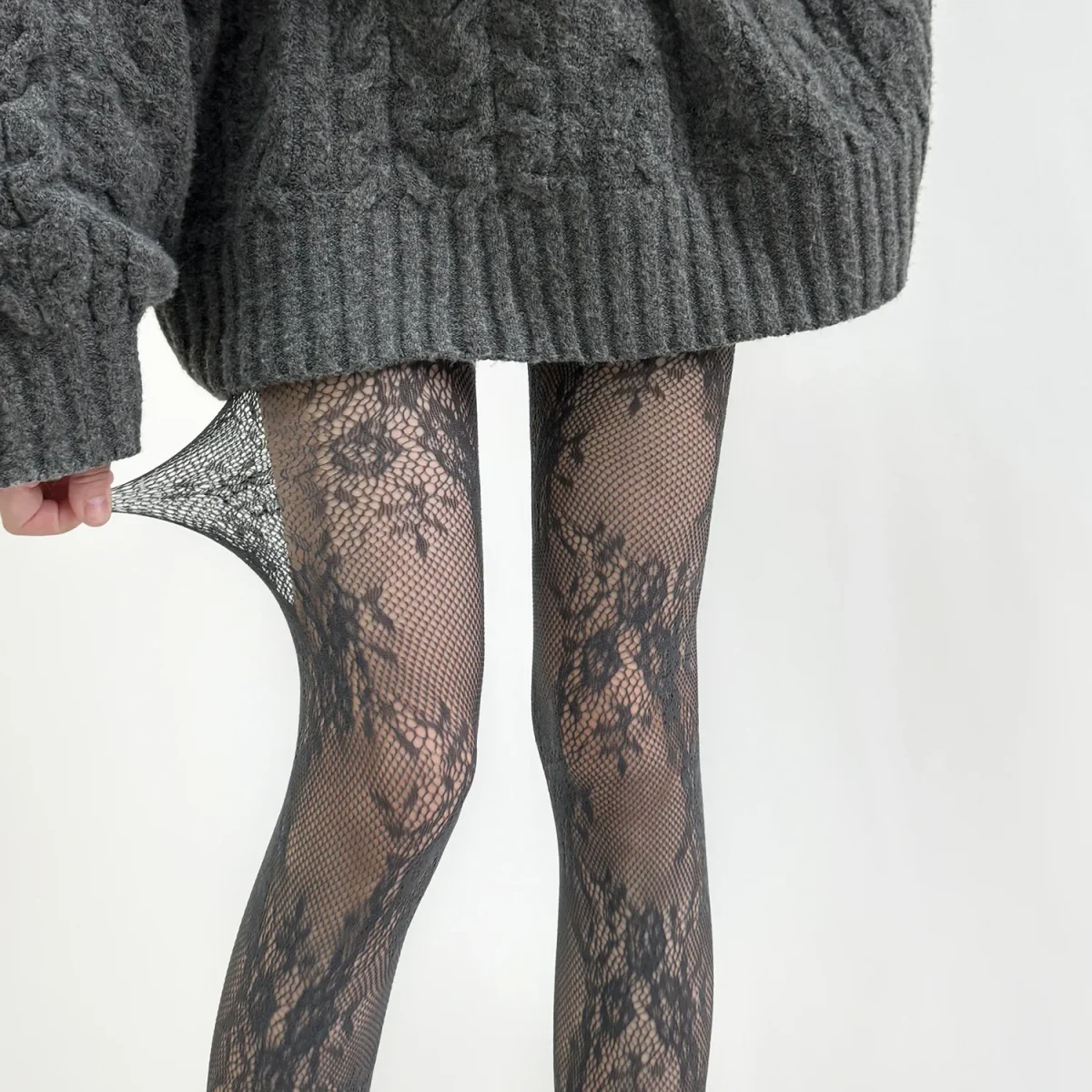 2025 New Tights Women's Sexy Lace Floral Thigh High Stockings Pantyhose Lingerie Hosiery Mesh Fishnet Stockings Women Tights - Image 9