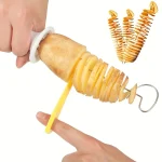 6Pcs Stainless Steel Spiralizer Set Multi-Functional Vegetable Cutter Perfect for Making Spiral Potatoes Carrots Kitchen Tool