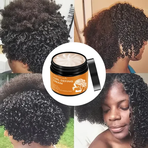 50g Black Castor Oil Curl Styling Cream - Moisturizing Hair Styling Cream Suitable for Normal Hair, Men and Women, with an Easy-To-Use and Portable Plant-Based Formula
