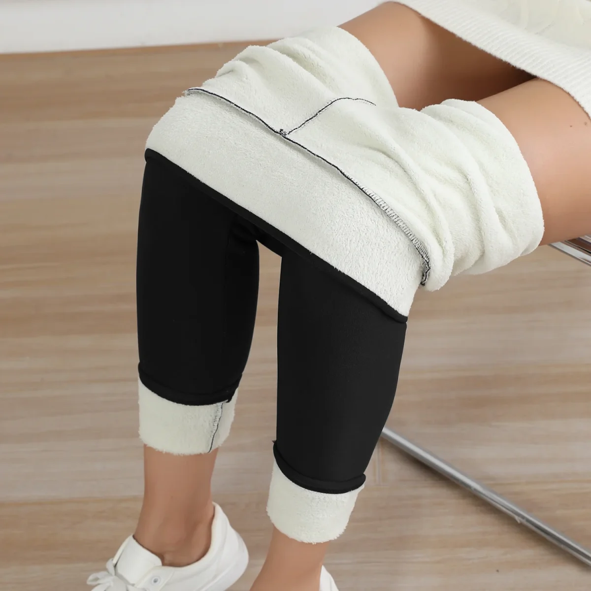 Autumn Winter Warm Fleece Women Leggings Velvet Thicken High Waist Tights Elastic Slim Solid Color Leggings Prevent Cold Tights - Image 9