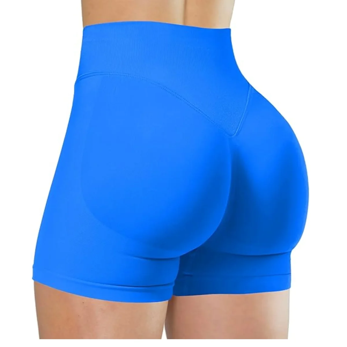 Summer High Waisted Yoga Shorts Fashionable and Sexy Running Fitness Pants Solid Color Yoga Leggings - Image 20