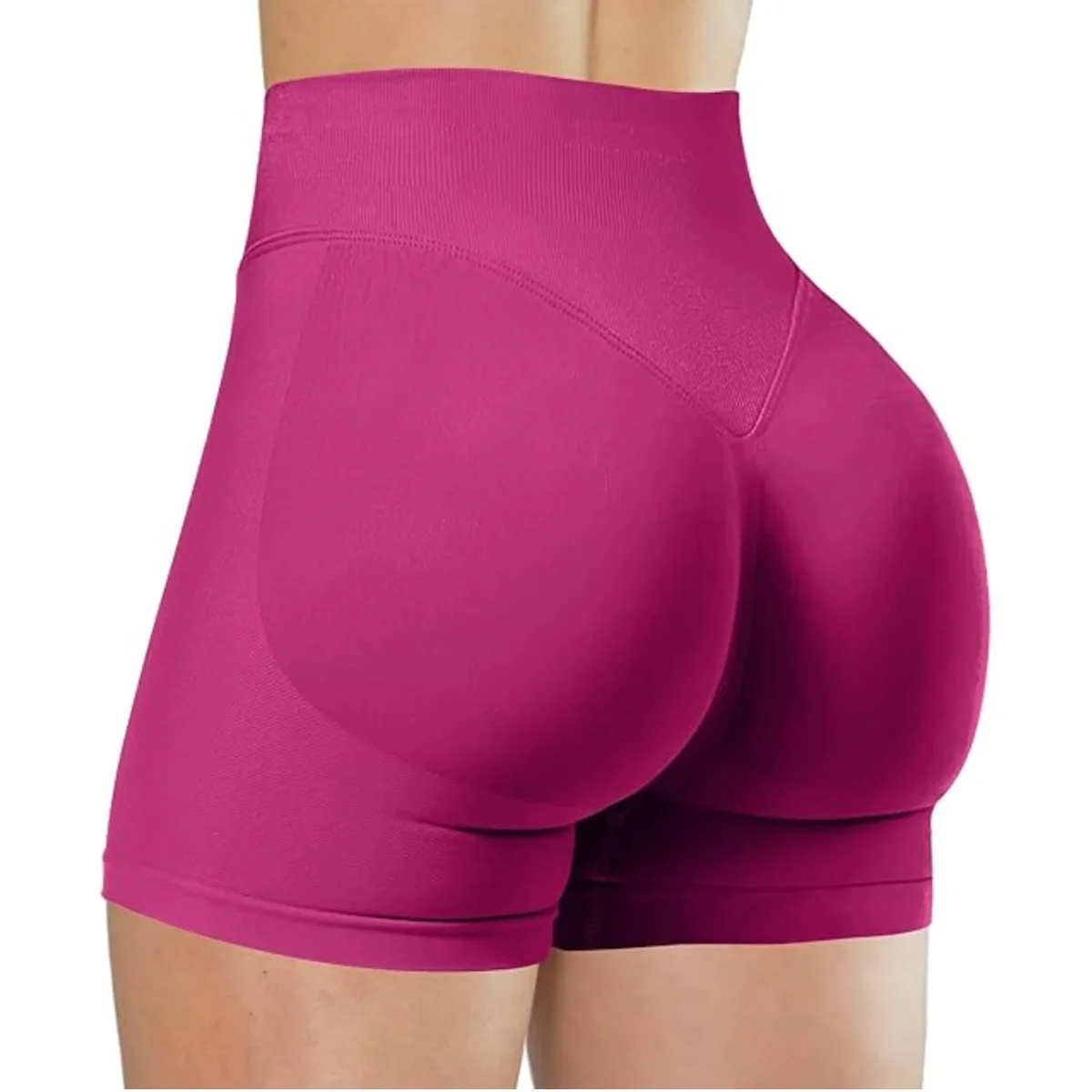 Summer High Waisted Yoga Shorts Fashionable and Sexy Running Fitness Pants Solid Color Yoga Leggings - Image 10