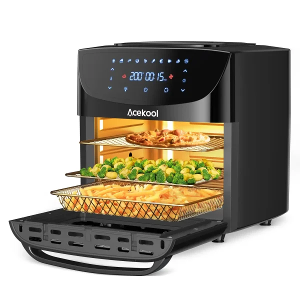 18L Air Fryer Oven 8-in-1 Digital Touchscreen Air Fryer 1800W Rapid Air Circulation Oil-Free Mini Oven With Accessories