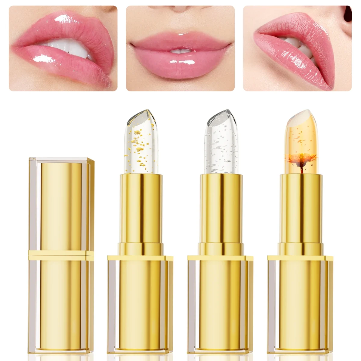 Hellokiss Crystal Color-changing Petal Lipstick for Women Moisturizes long-lasting and non-sticky cup lip balm - Image 2