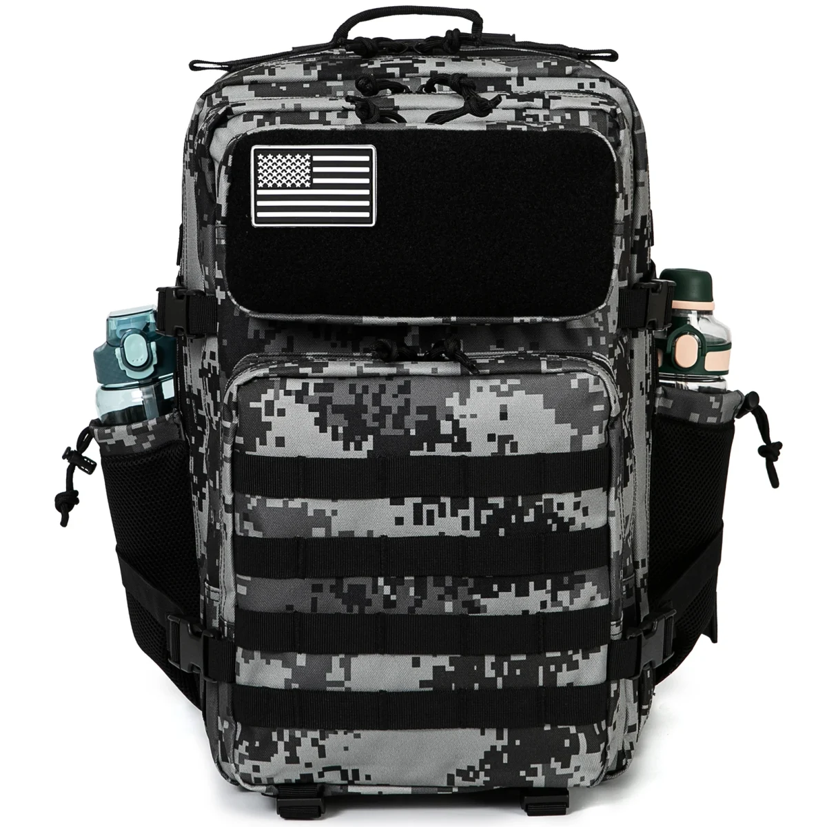 45L Tactical Backpack survival Bag Hunting MOLLE Backpack GYM For Men EDC Outdoor Hiking Rucksack Witch Bottle Holder - Image 2