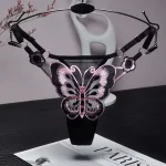 Sexy Lace Thong Women Butterfly Low Waist Panties G strings Transparent Mesh Briefs Adjustable Waist Panties Culotte Femme
