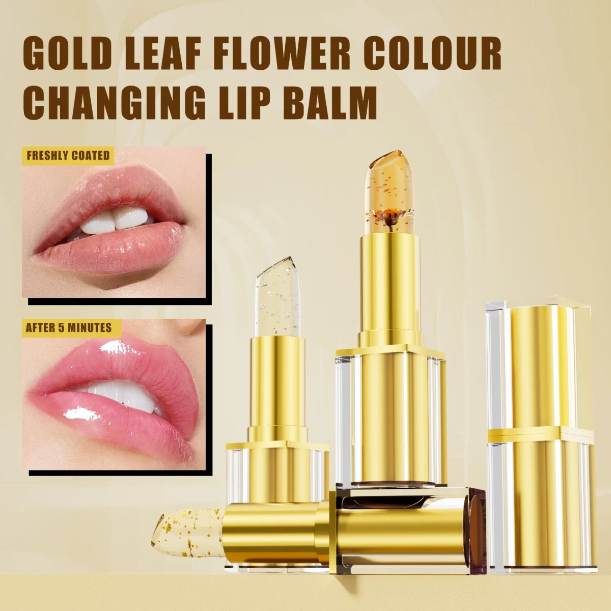 Hellokiss Crystal Color-changing Petal Lipstick for Women Moisturizes long-lasting and non-sticky cup lip balm - Image 4