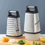 Four-Side Box Grater Cheese Grater with Container Stainless Steel Multipurpose Slicer for Vegetable Cutter Kitchen Accessorie