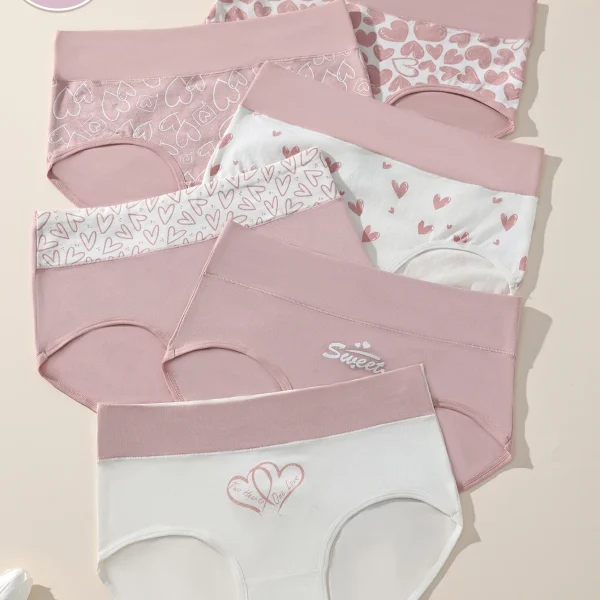 6Pcs Womens High Waist Cotton Underwear Belly Tightening Hip Lifting Oversized Comfortable Triangle Shorts