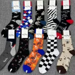 Happy Men's Classic Crew Sock Cotton Sports Socks Size 41-46