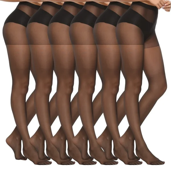 2/5pairs women's slim fit anti hook silk pantyhose high elasticity breathable ultra-thin bottom socks leggings