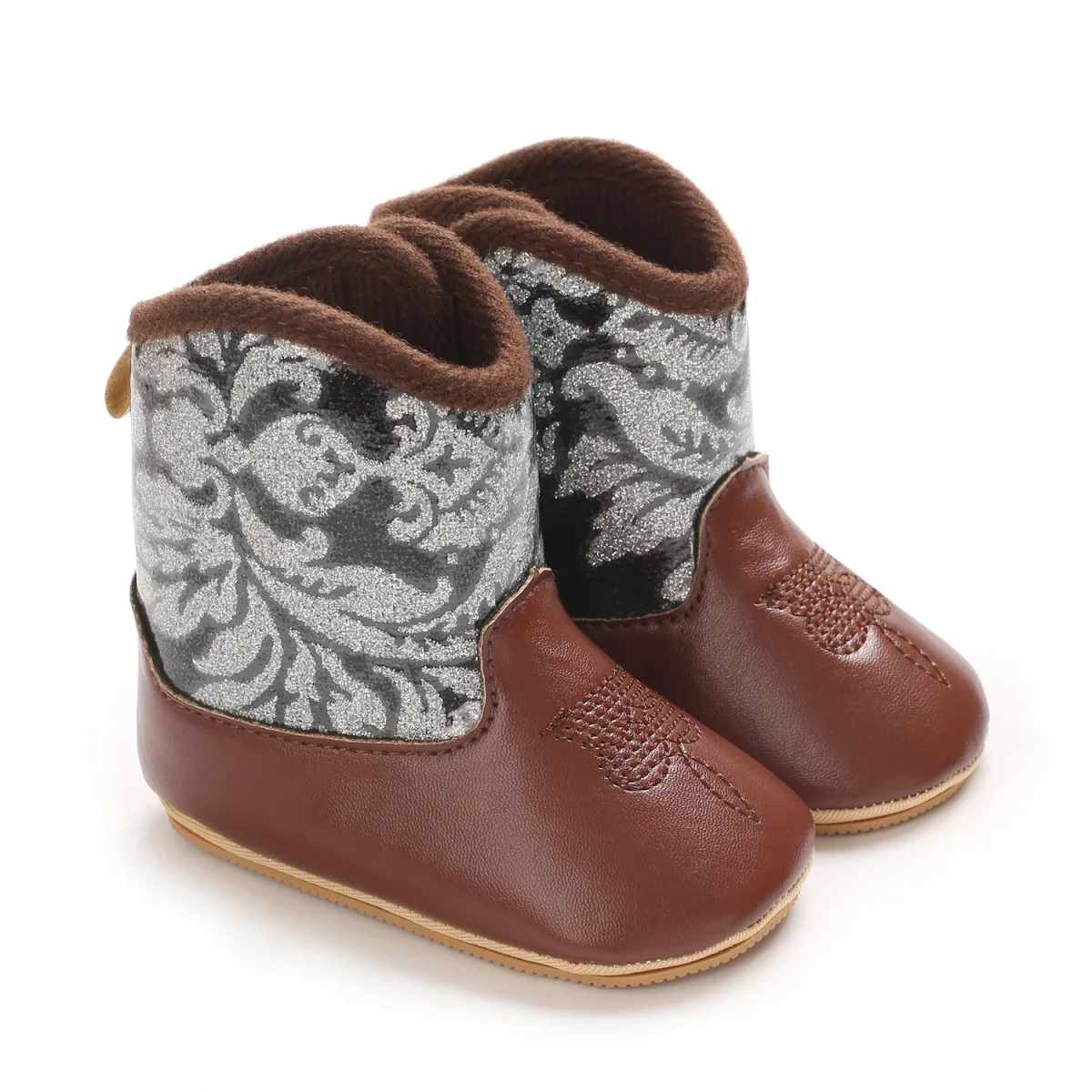 Baby Boys Girls Winter Boots 0-12 Months Western Denim First Walkers Warm Casual Fashion - Image 19