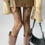 2025 New Tights Women's Sexy Lace Floral Thigh High Stockings Pantyhose Lingerie Hosiery Mesh Fishnet Stockings Women Tights