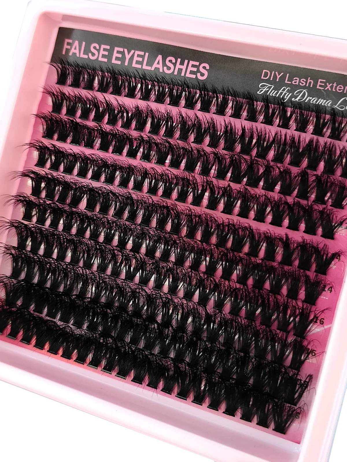10Row 40D-200D 5D Fluffy Thick Lashes Clusters 10-18mmMix Wispy Individual Lashes Extensions Clusters DIY Makeup False Eyelashes - Image 4