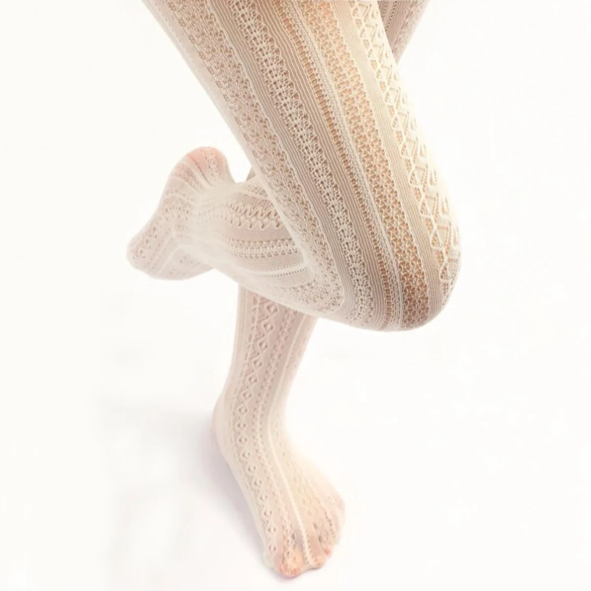 Autumn Women Lolita Tights Lace Stockings Woman Hollow Out White Female Pantyhose Stockings Tattoo Tights Pattern - Image 5
