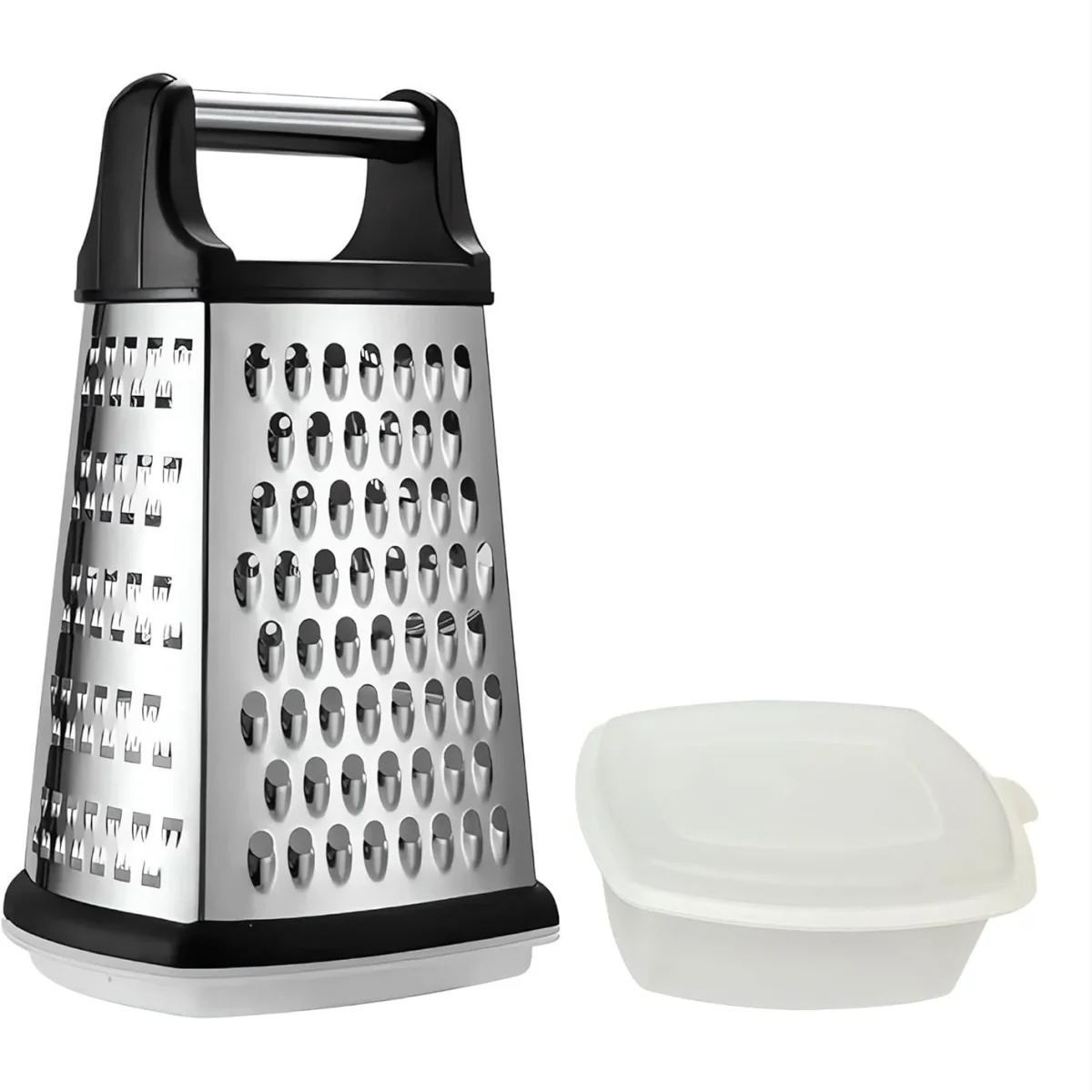 Four-Side Box Grater Cheese Grater with Container Stainless Steel Multipurpose Slicer for Vegetable Cutter Kitchen Accessorie - Image 7
