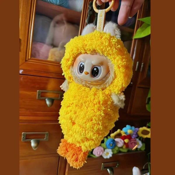1393835414774689819-3.jpg Color: Blue - 17cm Labubu The Monster Wacky Mart Series Doll Clothes Fried Shrimp Costume Tempura Action Figure Bag Charm Pendant Gift X250612 - Image 1