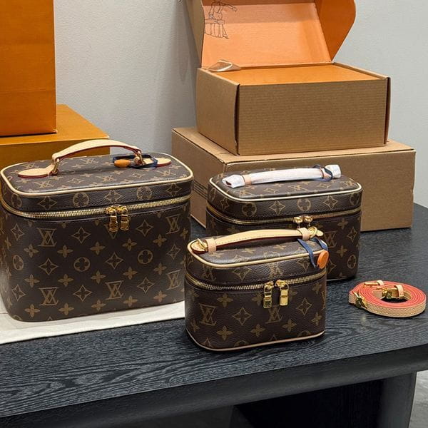 1472399561163354152.jpg Color: L3-15cm - 10A designer handbag luxury makeup bag Neverfulltote retro brown crossbody bag women's shoulder bag mini makeup box makeuo bag designer - Image 1