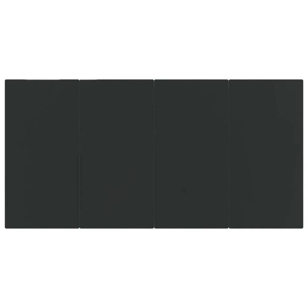 Patio Dining Table Black 63"x31.5"x29.1" Steel and Tempered Glass - Image 5