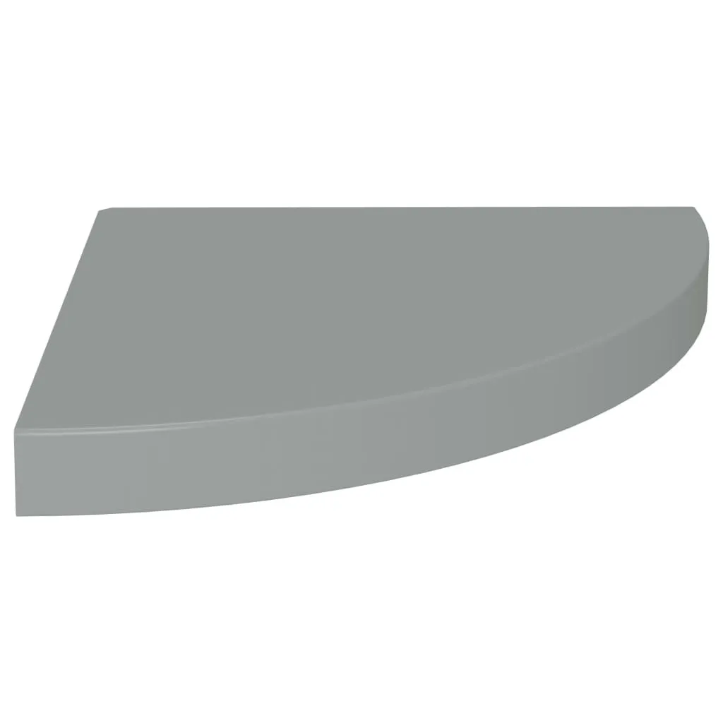 Floating Corner Shelves 4 pcs Gray 13.8"x13.8"x1.5" MDF - Image 3