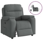 Recliner Chair Dark Grey Fabric