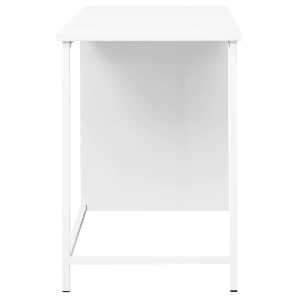 Industrial Desk with Drawers White 41.3"x20.5"x29.5" Steel - Image 4