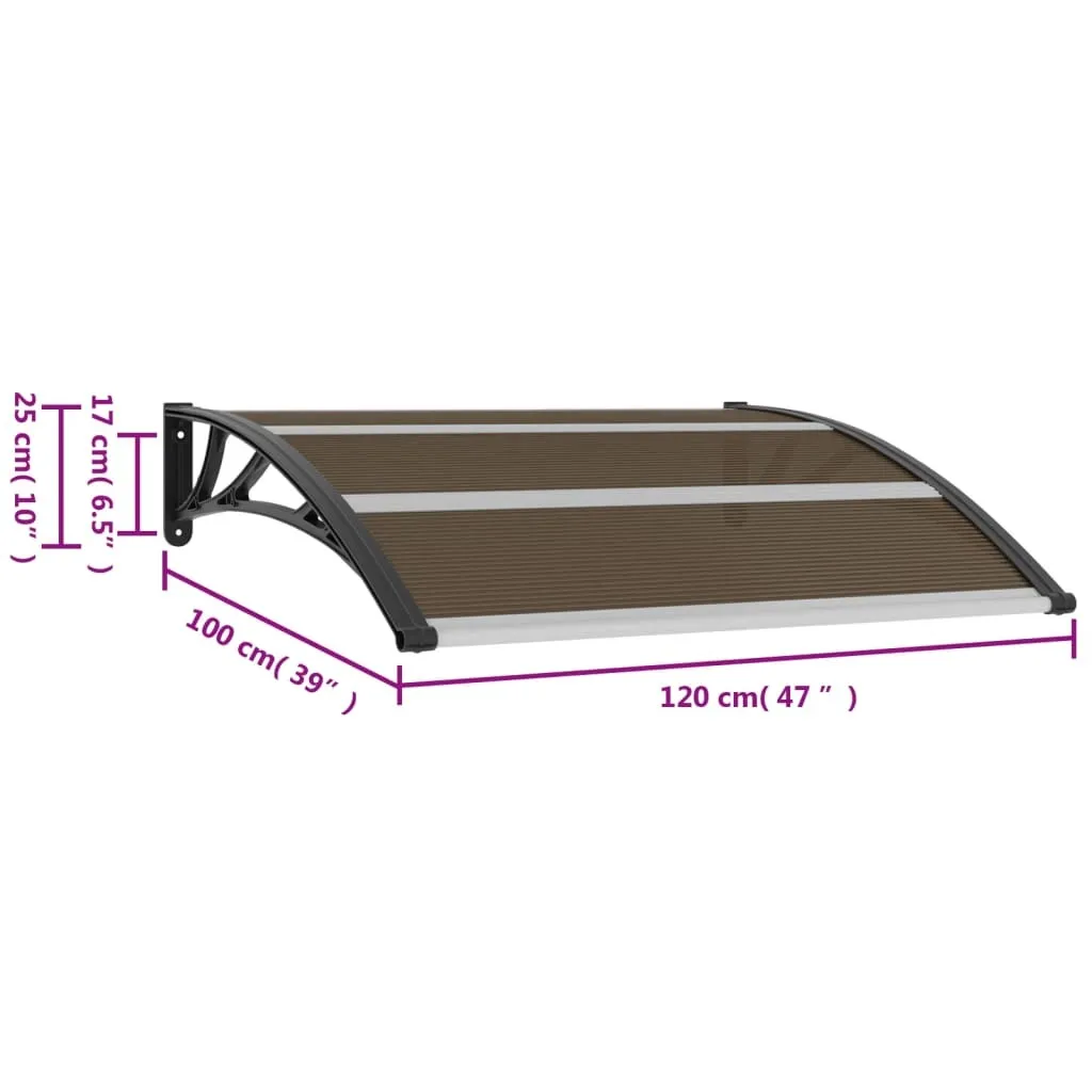Door Canopy Black 47.2"x39.4" PC - Image 6