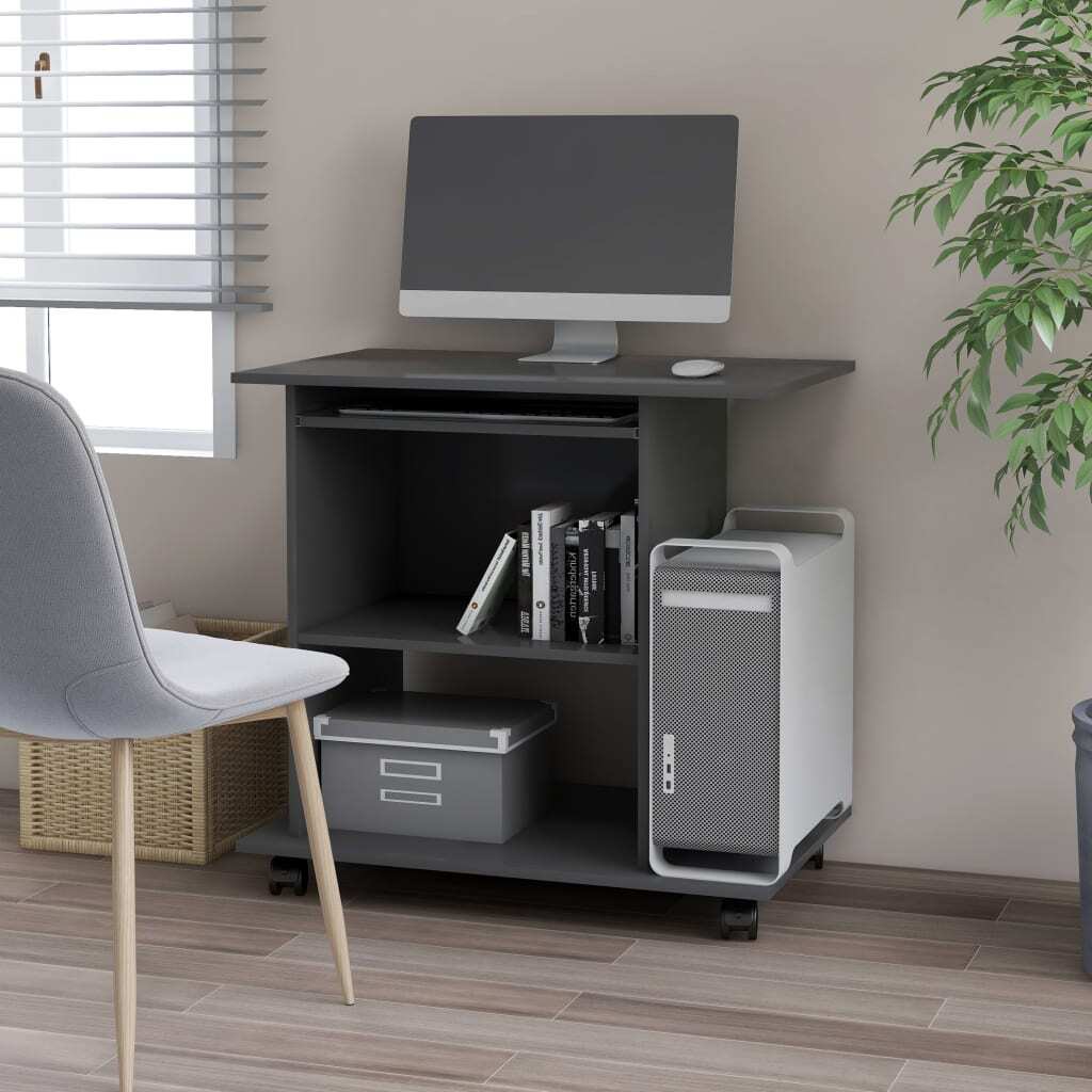 802896.jpg Computer Desk Gray 31.5"x19.7"x29.5" Engineered Wood - Image 1