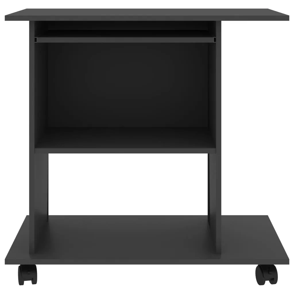 Computer Desk Gray 31.5"x19.7"x29.5" Engineered Wood - Image 4