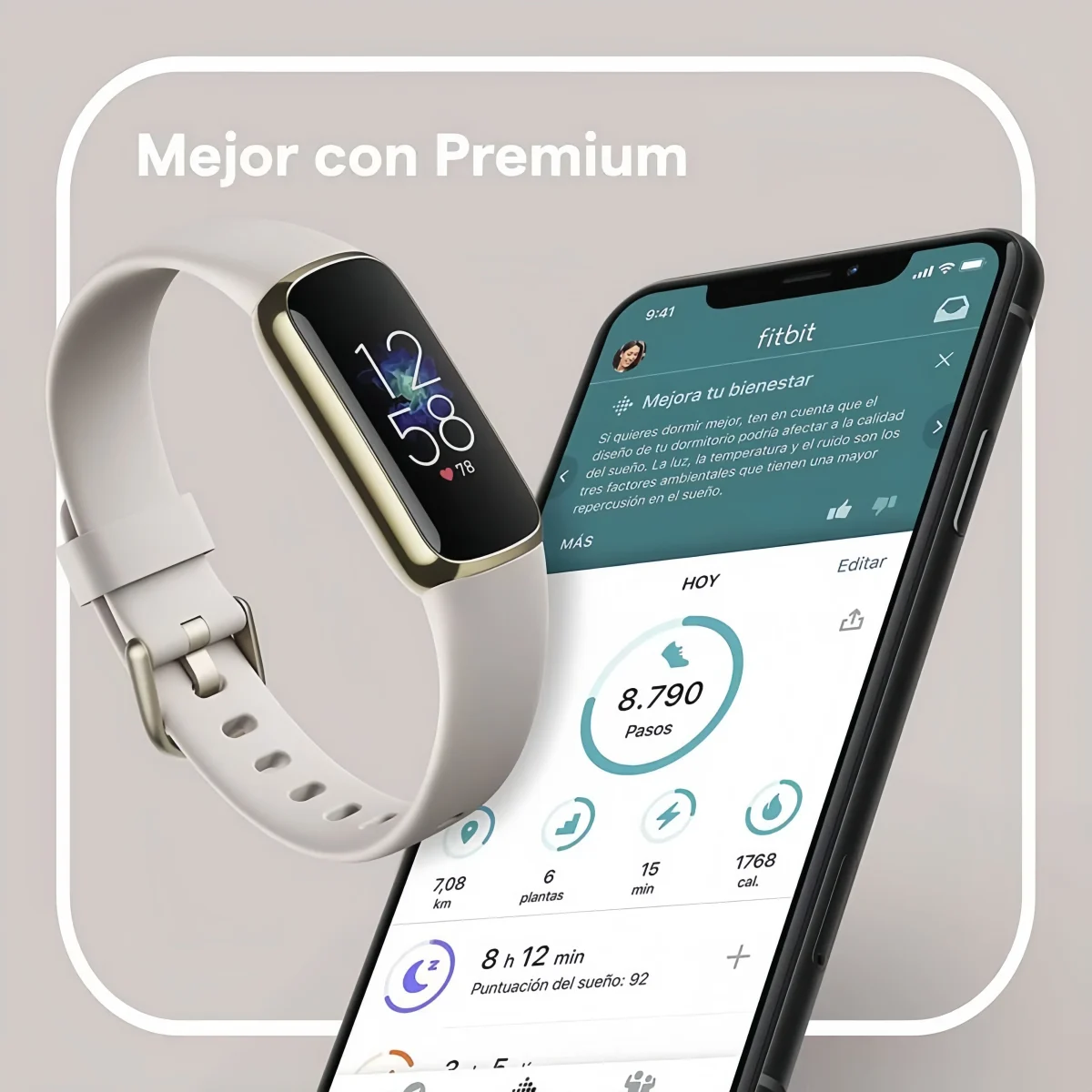 Fitbit Luxe Fitness Tracker AMOLED Screen 24/7 Heart Rate Monitor Sleep SpO2 Stress Tracker Waterproof Smart Bracelet - Image 2