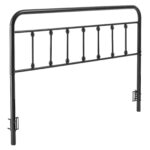 Metal Headboard, Queen Size Headboard with Adjustable Height, Metal Headboard for Queen Size Bed, W59.65 x H40.55 x D1.5 inches, Ideal for Bedroom, Hotel, Homestay, Dormitory, Black