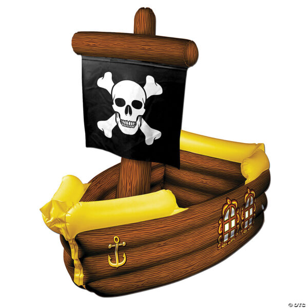 Inflatable pirate ship cooler