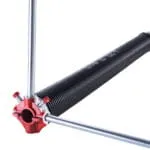 Garage Door Torsion Springs, Pair of 0.218 x 2 x 26 in, 16000 Cycles, Electrophoresis Black Coated for Replacement, Garage Door Springs with Non-Slip Winding Bars, Gloves and Mounting Wrench