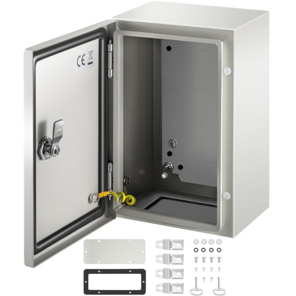 NEMA Steel Enclosure 12?&mdash;8?&mdash;6,NEMA 4X Steel Electrical Box,IP66 Waterproof & Dustproof,Outdoor/Indoor Electrical Junction Box,with Mounting Plate