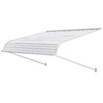 Aluminum Awning 48 x 42 in, Durable Window Awning Door Canopy, Lightweight and Stable Aluminum Exterior Awnings Rain Snow Sunlight Protection for Door Entrance Windows Patio Porch