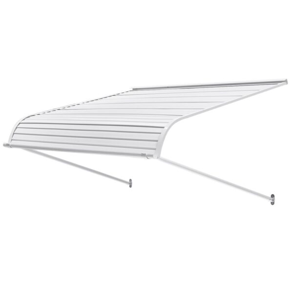 Aluminum Awning 48 x 42 in, Durable Window Awning Door Canopy, Lightweight and Stable Aluminum Exterior Awnings Rain Snow Sunlight Protection for Door Entrance Windows Patio Porch