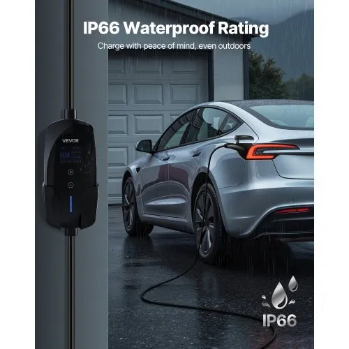 Level 2 Tesla Charger, 40 Amp Adjustable Current, 240V Portable Home Electric Car EV Charger with 25 ft Charging Cable, NEMA 14-50P Plug, LCD Display, NACS Connector, for Tesla Model Y/X/3/S - Image 6