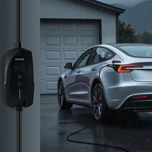 Level 2 Tesla Charger, 40 Amp Adjustable Current, 240V Portable Home Electric Car EV Charger with 25 ft Charging Cable, NEMA 14-50P Plug, LCD Display, NACS Connector, for Tesla Model Y/X/3/S - Image 7