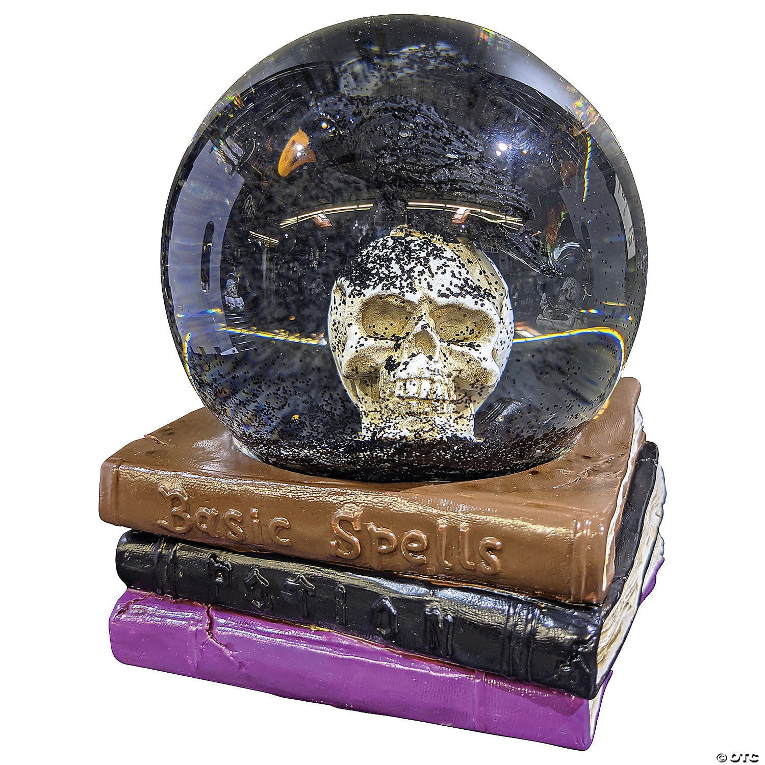 MR01SS47688.jpg Skull water globe on spell books - Image 1