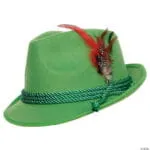 Adult green swiss alpine hat