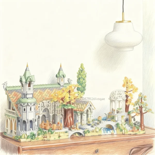Rivendell Movie series building blocks, 6167 pieces, children's and adult desk decoration patterns, birthday and Christmas gifts